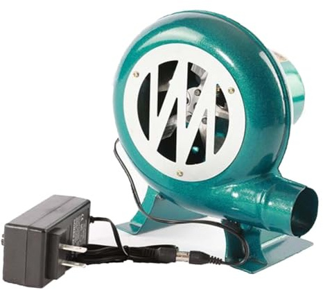 JOUFNING Souffleur Électrique De Forge, Souffleur d'air Centrifuge Électrique 220 V pour Barbecue, Ventilateur À Pompe Soufflante avec Régulateur, Allume-feu pour Gril De Cuisson(100W)