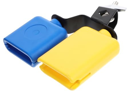 BESTonZON Handpercussion Kuhglocke Set Dual Cowbell mit Glatte Kanten Langlebiges Schlaginstrument für Vielseitige Rhythmen Geeignet für Drum Zubehör und Musikunterricht