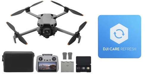 Bundle Fly More DJI Mini 5 Pro avec DJI RC 2 et 1 an de Care (activé automatiquement), Certifié C0, drone 4K pour débutants, drone avec caméra, CMOS 1 pouce, détection d'obstacles