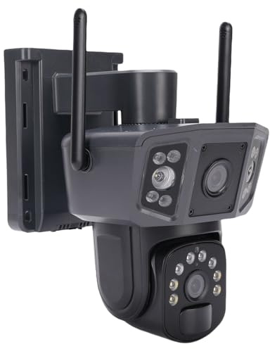 Tonysa Solar-Überwachungs Kamera Wireless Outdoor, 2K 360 ° PTZ Farb-Nachtsicht Kamera, PIR-Erkennung, 2,4 GHz WiFi, IP65 Wetterfest, Cloud/SD-Speicher, kein Abonnement Erforderlich