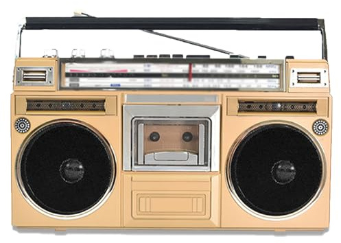 Reproductor de Casetes, Reproductor de Cintas de CD Portátil con Tarjeta SD/TF/Unidad Flash USB/reproducción de Auriculares, Calidad de Sonido de Alta Fidelidad, Altavoces Duales Incorporados para