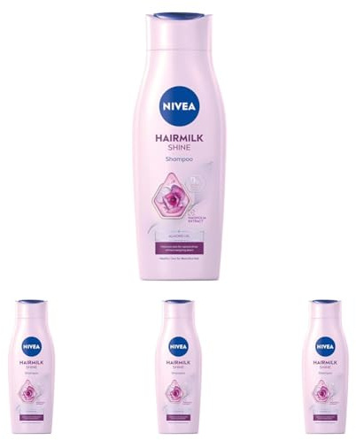 NIVEA Milchig Glanz-Auslöser Shampoo Hairmilk Natural Shine 400ml (Packung mit 4)