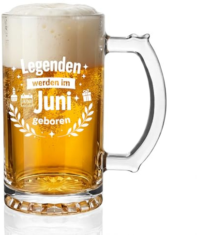 Diztoud Vaso de cerveza - Regalos para hombres: regalo de cumpleaños en junio, vaso de cerveza 460 ml