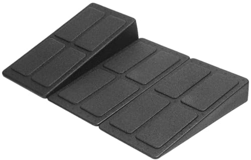 HOMSFOU Étireur de Mollets Multifonction 3 Pièces Tapis de Yoga Antidérapant, Planche Inclinée Réglable pour Exercices de Fitness et Rééducation, pour Seniors et Adultes