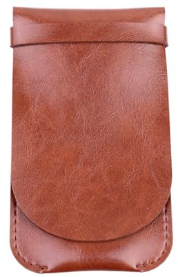 WRITWAA Federmäppchen aus Braunem Leder Handgefertigtes Vintage Stifteetui und Stifteaufbewahrungstasche Schutzhülle für Stifte für Studenten und Büroangestellte Geeignet für Zuhause