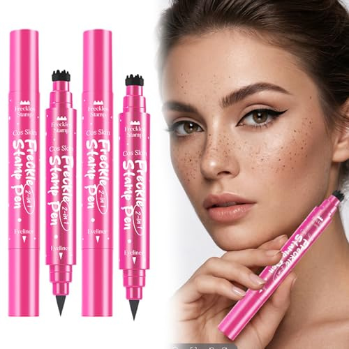 PYRUVAE 2 Pièces Stylo Tache de rousseur Henne tache de rousseur permanent Freckles pen Maquillage Freckle Naturelles Anti-taches Stylo de Maquillage de Fausses Taches de Rousseur Résistant à l'eau