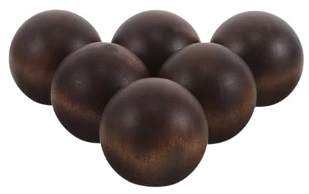 SKISUNO 6pcs Brown Wooden round Ball Perfume Bottle Caps, 15-tooth Replacement Top Covers for Spray Heads, Leakproof, Easy Installation, Travel Use