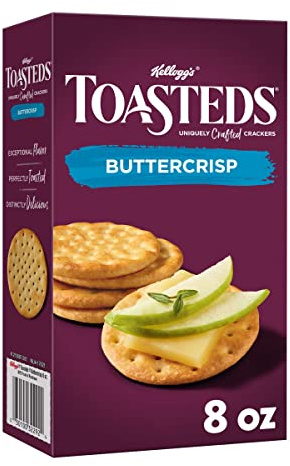 Toasteds Crackers, Lunch Snacks, Party Snacks, Classic Buttercrisp, 8oz Box (1 Box)
