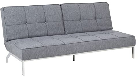 AC Design Furniture Bettcouch Percy, B: 198 x T:95 x H: 87 cm, Stoff, Grau