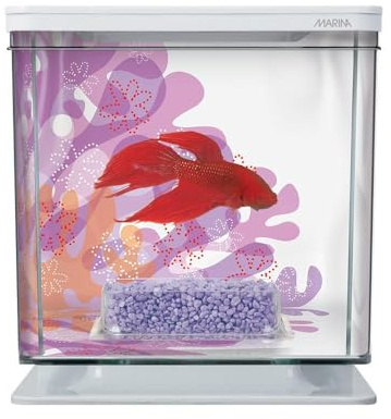 Marina Flower Aquarium für Kampffische (Betta), Komplettset