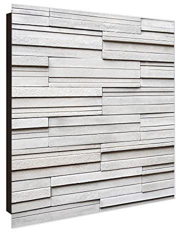 banjado Großer Schlüsselkasten Glas - Schlüsselbox 30x30cm mit 50 Haken - Schlüsselkasten modern für Schlüsselaufbewahrung mit beschreibbarer, magnetischer Glastür - Motiv Relief