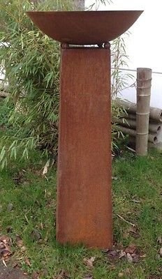 Zen Man trädgårdsinspiration eldskål 50 cm 1 mm diameter med kon 100 cm hög