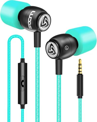 LUDOS Clamor Kopfhörer In Ear - Wired Ohrhörer mit Kabel und Mikrofon, 5 Jahre Garantie, Bass, Premium-Audioqualität, Neuartiger Memory Foam, Verstärktes Kabel, Headphones mit Anrufsteuerung