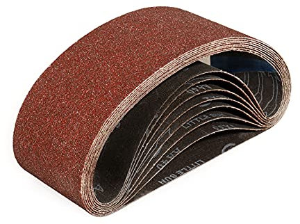 Sruhrak Bandes Abrasifs 100x610 mm-8 Pièces de 40 Grain Bande Ponceuse pour Ponçage et Polissage avec Ponceuse à Bande