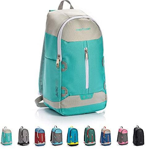 meteor 10 und 20L Kuhl-Rucksack Kühltasche Isolier-Rucksack Lunch Rucksack Kühlbox Picknick Rucksack EIS Campingtasche Picknick-tashe Outdoor Reisentashe (10 L, Türkis/Pink)