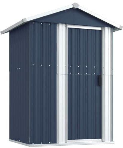 vidaXL Capanno da Giardino Antracite 126x97,5x177cm in Acciaio Zincato