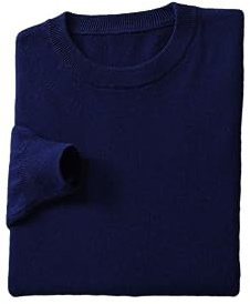 Rfmfkkg Maglione Classico da Uomo Girocollo Girocollo Pullover Lavorato A Maglia Caldo Misto Cotone Cashmere Navy Blue XXXL