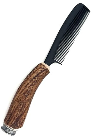 Almbock - Kamm - Haar-Kamm aus 100% Hirschhorn-Griff - Stylingkamm - Trachtenkamm