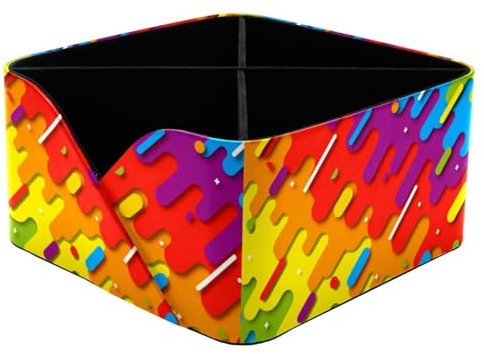 VAPOKF Abstrakter Regenbogen-Hintergrund Schreibtisch-Organizer mit 4 Fächern, Stifthalter, Stiftehalter, Aufbewahrungsbehälter für Schreibtisch, Schreibtisch-Aufbewahrung, Schreibwarenbedarf für Home
