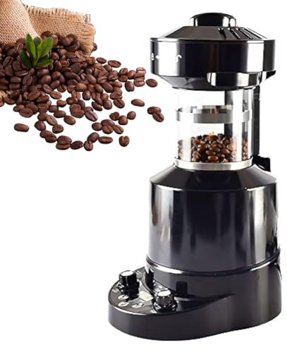 FURLOU Tostador de café eléctrico Profesional, Tostador de café de Aire automático con Molinillo Incorporado, con Temporizador, Velocidad de Viento Ajustable, Ajuste de Aire frío/Caliente