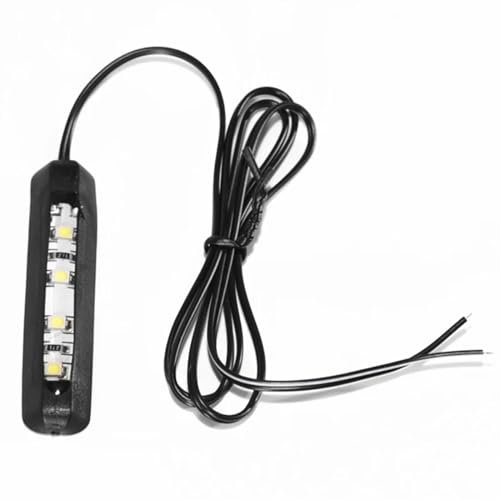 HLQXHM 4LED 12V Universal Auto Kennzeichenbeleuchtung Montage Motorrad winzige hintere Kennzeichenleuchte Licht mit Kabel Auto-Dekoration