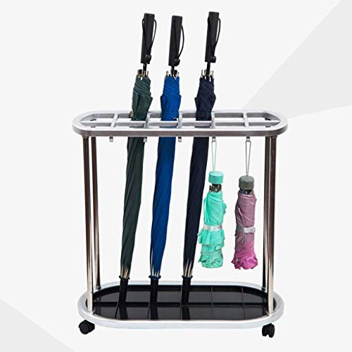 Regenschirm Rack Regenschirmständer, Hohler Regenschirmhalter, Metall Regenschirmständer Mit Haken Und Abflusslöchern, Und Praktisch/Grün