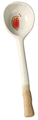 Hoement Ceramic Soup Spoon Handle Adorable Dessert Spoon Japanese Style for Boys and Girls