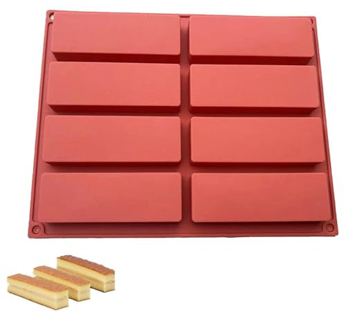 Silicone Chocolate Mould, Non-Stick Coating Chocolate Mould, Silicone Mould Chocolate for Baking at Home, with 8 Cavities for Chocolate Praline Sweets for Baking Lovers