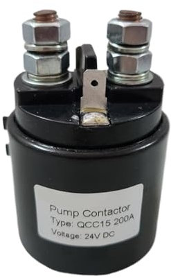 COKYIS QCC15 12V 24V 200A Pompe Contacteur Ascenseur Solénoïde Relais Commutateur 12 24 Volts 200 Amp for Gerbeur Transpalette Pièces Tracteur Caravane(QCC15 24V)