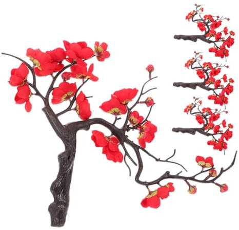 INOOMP 4pièces Artificielles Soie De Décoration pour Mariage Et Fête Accessoire De Maison Et Bureau Faux Réalistes pour Table Et Étagère