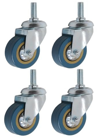 CHILDWEET 4 Stücke 3 Zoll Industrielle Caster M10x30 Gewinde Pvc Roll Rad Lenkrolle Für Schwere Karren
