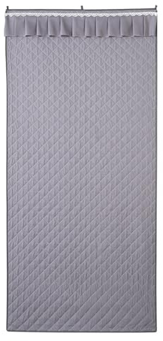 Thermal Door Curtain, 1 Panel Heavy Curtains, Thickened Insulated Curtains with Quilted Lining, Windproof Soundproofing Front Door Curtain for Winter (Gray, 90 * 200cm)