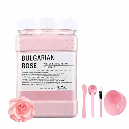 Jelly mask Masque Peel Off Anti Age Hydrogel – Poudre de Masque à la Gelée pour les Soins du Visage, Masque Facial en Poudre, Hydratant et Nourrissant pour une Peau Lumineuse et Douce(rose)