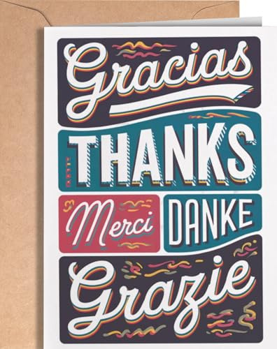 Tarjeta de Agradecimiento - Tarjetas de Agradecimiento para profesora o profesor - Regalo original para agradecer a alguien - Regalo para dar Gracias - Greeting Cards - EU 23