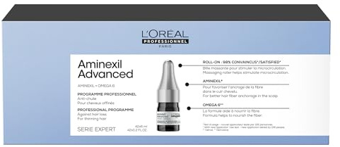 L'Oréal Professionnel, anti-håravfall, minskar håravfall från 6 veckor och förtätar, roll-on för män och kvinnor, silikonfri, 42 x flaska 6 ml