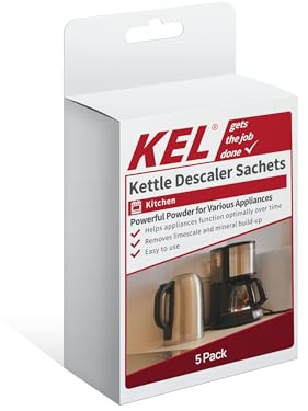 KEL - Kettle Descaler Sachets - 5x 50g Sachets - Fast Limescale Remover for Electric & Stovetop Kettles - Eco-Friendly, Fume-Free, Easy to Use