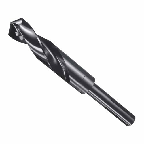 CoCud Bohrer 20mm Schneiddurchmesser 3-Flach 4341 HSS Nitrierung Schwarz | 1/2 verjüngter Schaft, 118° Schneidwinkel, Für Kunststoff Holz