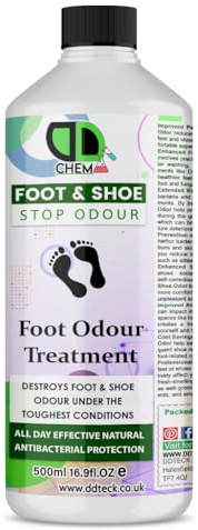 Foot & Shoe Odour Treatment - Antibacterial Deodorizer & Long-Lasting Freshness, Sweaty Feet & Toughest Conditions, Non-Toxic, Quick-Drying, Shoe Spray For Odour Removal (500ml)