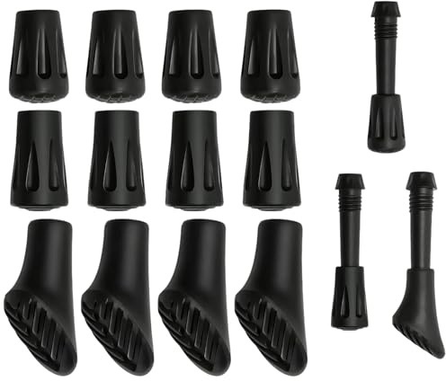 Gommini per Bastoncini Walking Universale - accessori per bastoncini da trekking professionali tappi per bastoni da passeggio in gomma per tutti i bastoncini da trekking comuni