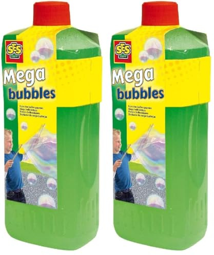 SES Creative | Recharge Bulles Géantes 750 ML | Solution Savon Super Puissante | Compatible Ses Méga Bulles | Liquide Bulles Enfant | Crée des Bulles Savon Géantes | Jeu Extérieur Amusant et Ludique
