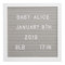 Pearhead Classic Wooden Felt Letterboard, Gender-Neutral Baby Keepsake Nursery Décor, Soft Photo Prop Message Board, Grey and White
