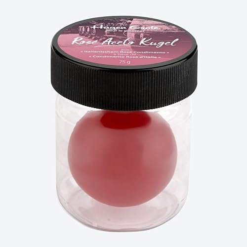 Hagen Grote Condimento-Kugel Rosé, 1 Stück, 75 g, aus feinstem Rosé Condimento, dekorative, italienische Essig-Spezialität, fruchtig-aromatisch, für Vorspeisen, Fisch, Fleisch und Desserts