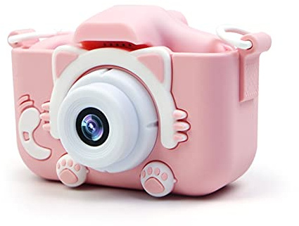 Andoer Fotocamera digitale portatile per bambini 20 MP 1080P HD Videocamera Carina Macchina Fotografica Selfie Ricaricabile con Schermo da 1,9 Pollici 32 GB Supporto per Scheda di memoria Giochi