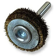 Lot de 10 brosses rotatives circulaires métalliques sur tige Ø 30 mm | Fil laiton souple Ø 0,20 mm | Epaisseur 18 mm | 3 rangs | Pour perceuse ou visseuse à mandrin | Kibros 2630LV18x10