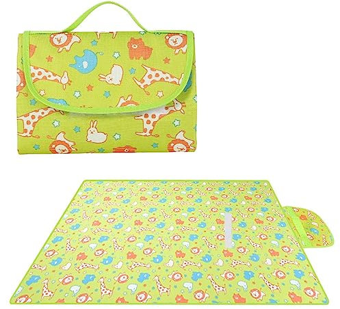 TengYuer Picknickdecke 180x200cm Stranddecke Wasserdicht Sandfrei Isoliert Faltbar Strandmatte mit Tragegriff Outdoor Campingdecke XXL für Camping Parks Strände Picknick TüRkis