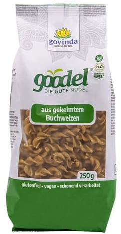 Govinda Gekeimte Nudeln, Buchweizen Fusilli, 250g (1x250g)