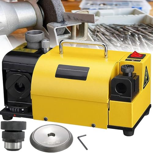 zxmeimm Bohrerschärfer 3–13mm,tragbarer Bohrerschleifer,Schaftfräser-Nachschärfer mit 11 Aufnahmen,Winkel einstellbar 95°–135°,hochpräzises,SDNgrindingwheels