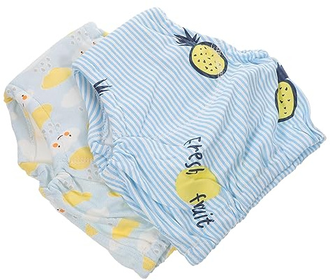 ibasenice Baby-trainingshosen 2-teiliges Set Baumwoll-windelhosen Atmungsaktiv Bequem Elastischer Bund Geeignet Für Kleinkinder Auslaufsicher