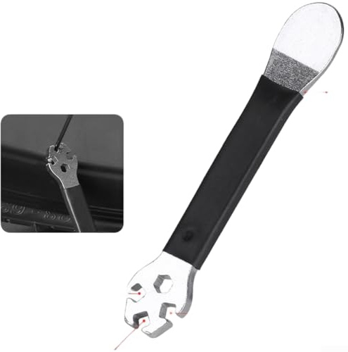 Jotekonoby Professioneller Speichenschlüssel für Fahrradräder und Reparatur – verschiedene Größen 0,3 cm, 0,3 cm, 0,3 cm, Stahlwerkzeug mit verlängertem Hebelarm und Silikongriff (schwarz)