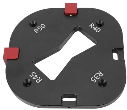 Topiky Rund Hörnmall i Radie R35 R40 R45 R50, Lokaliseringsblocksfräsverktyg för Träbearbetning Carving Avfasning, Slitstark Aluminiumlegeringsjigg för Precisionstrimning